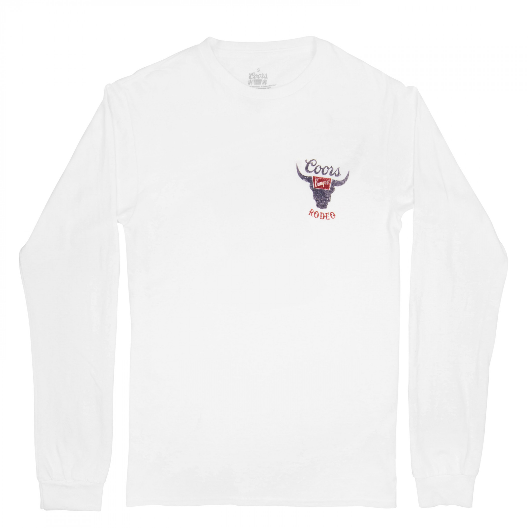 Coors Banquet Rodeo Logo Men's White Long Sleeve Shirt